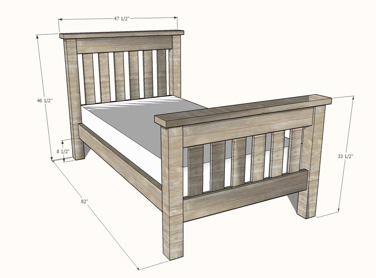 What Are The Dimensions Of A Twin Bed Frame - Hanaposy